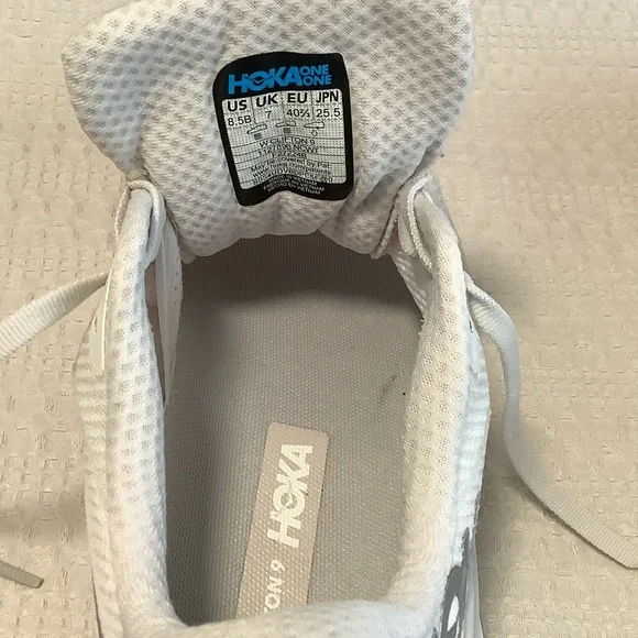 Hoka One One Clifton 9 Women's White Sneakers - Picture 7 of 7